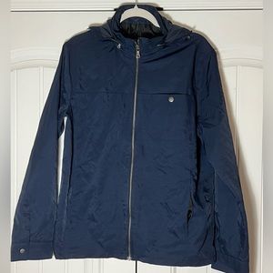 Inc | Navy Blue Lightweight Rain Jacket - Size Medium